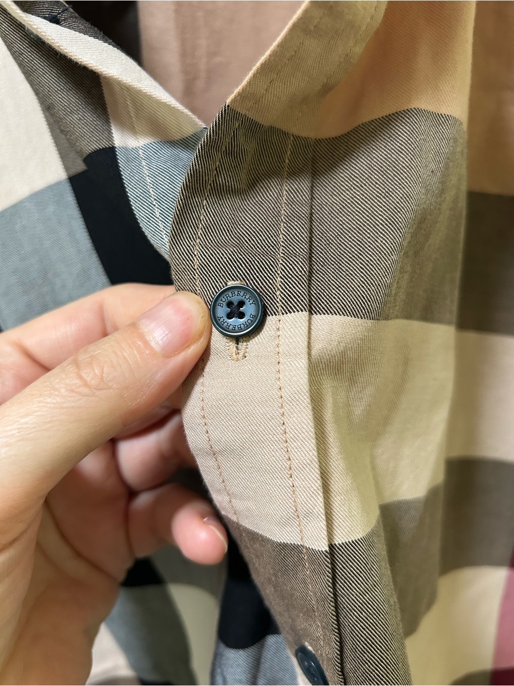 Burberry Brit Long Sleeve Nova Check Button Front Shirt Size XL - Picture 7 of 8